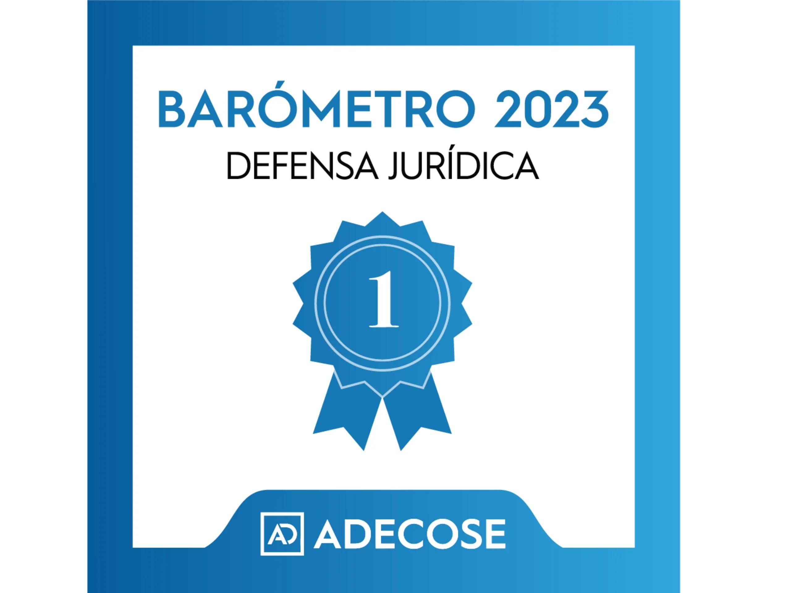 Sello ADECOSE 2023 Mejor compañía Defensa Jurídica