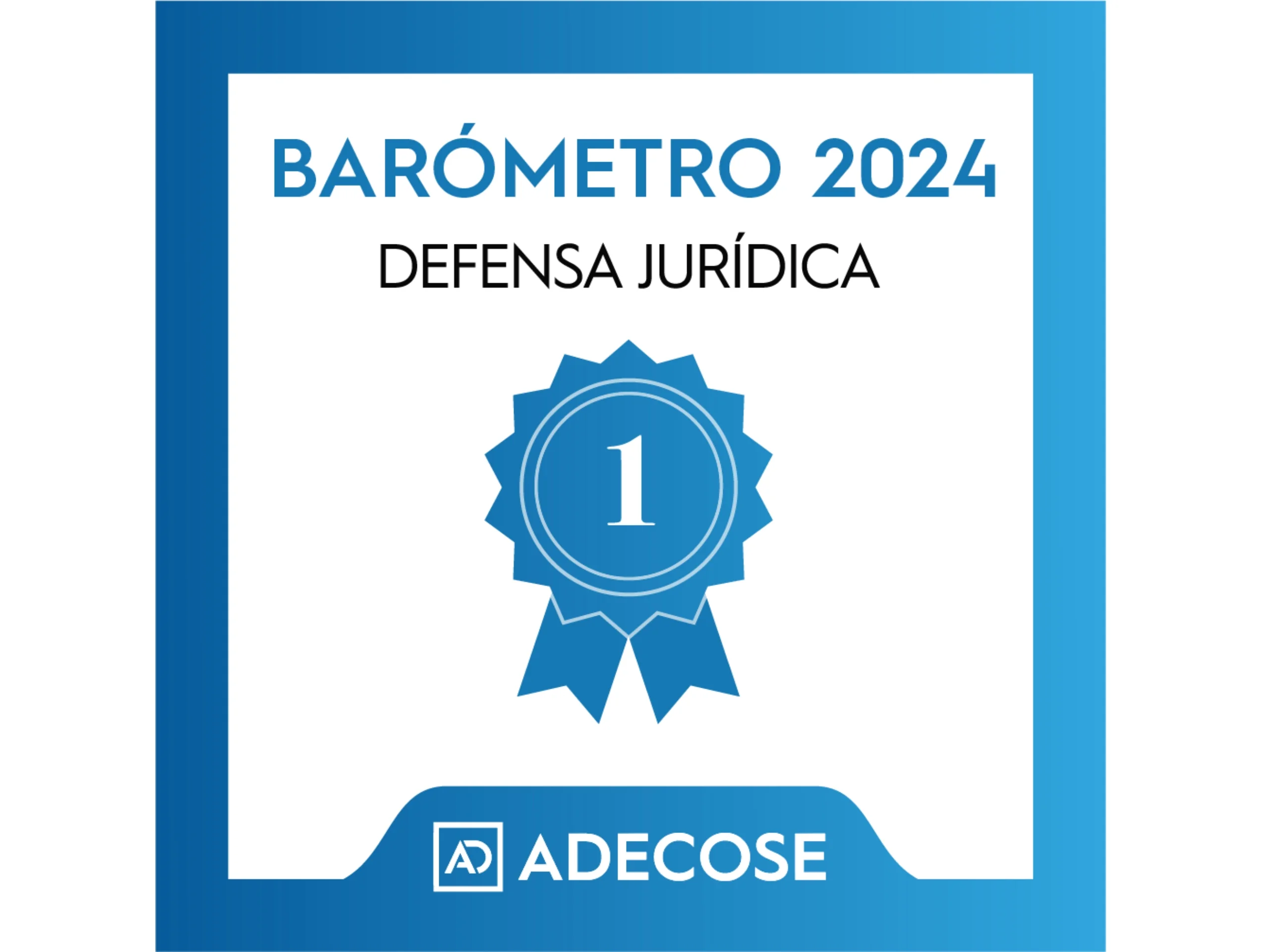 Sello ADECOSE 2024 Mejor compañía de Defensa Jurídica