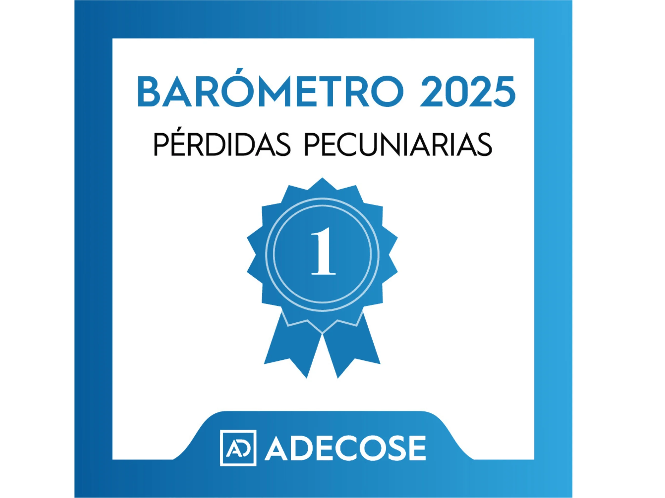 Sello ADECOSE 2025 Mejor compañía pérdidas pecuniarias