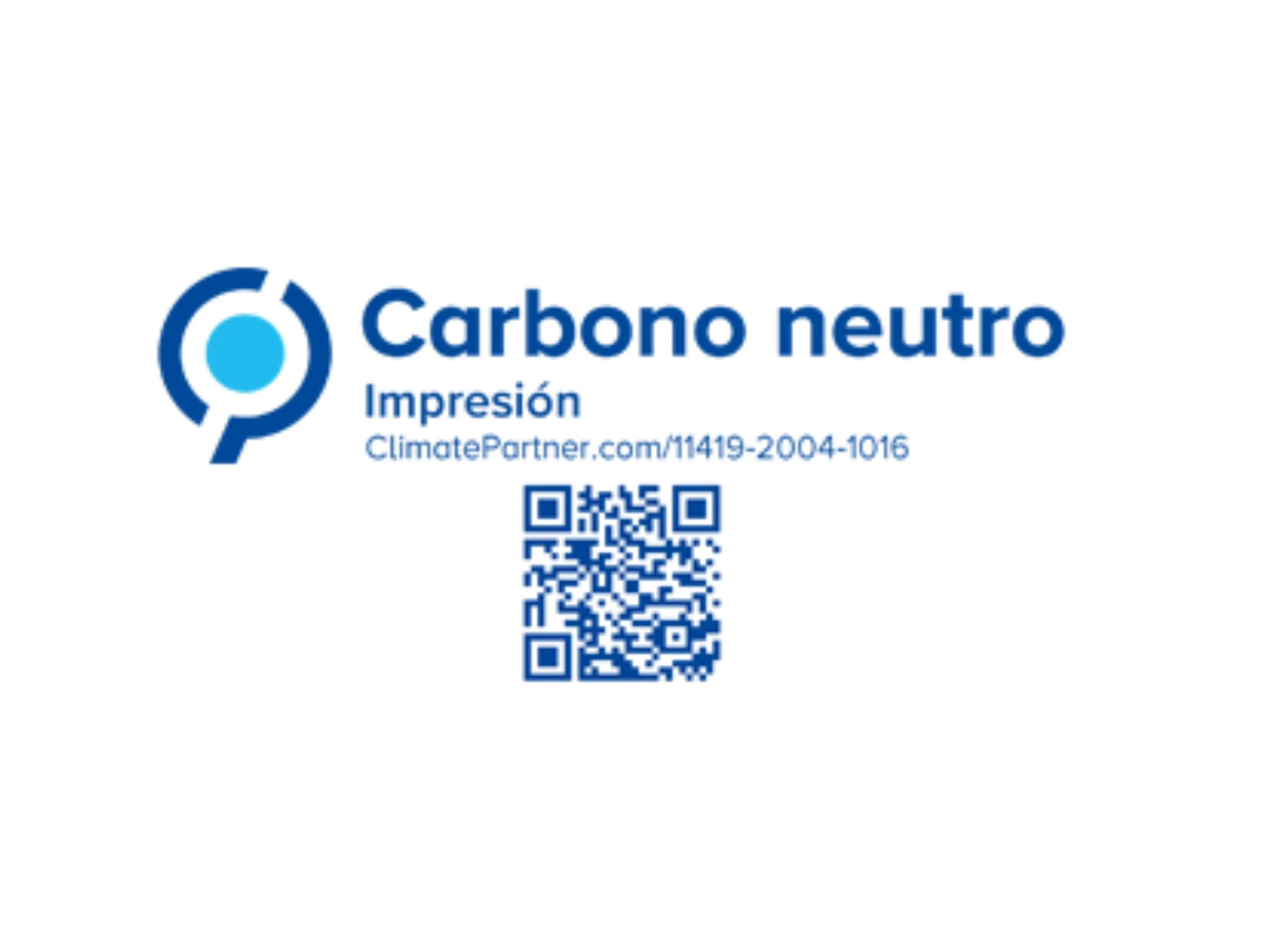 Sello de certificación de sistema de impresión Carbono Neutro
