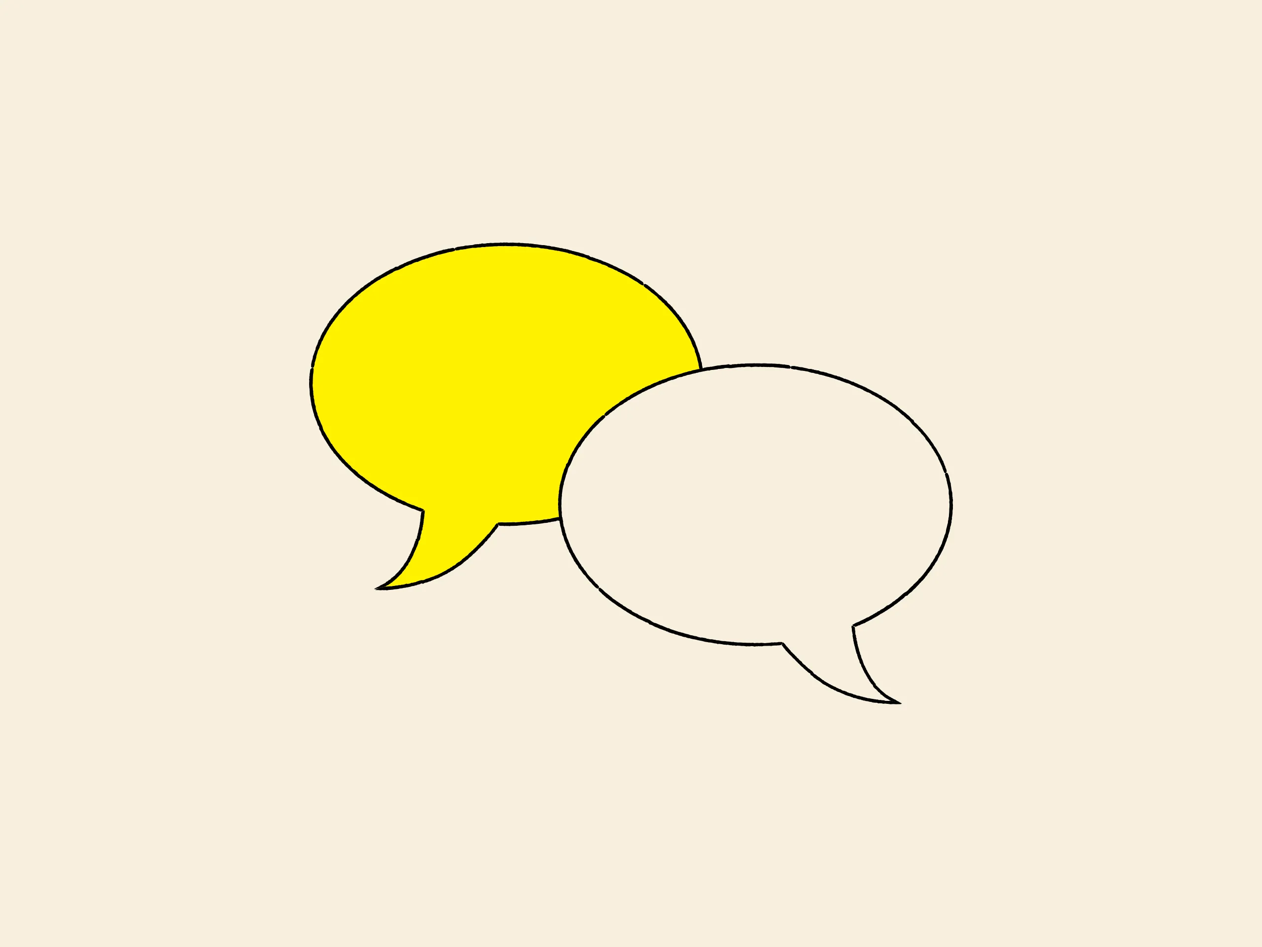 Ilustración de dos globos de diálogo