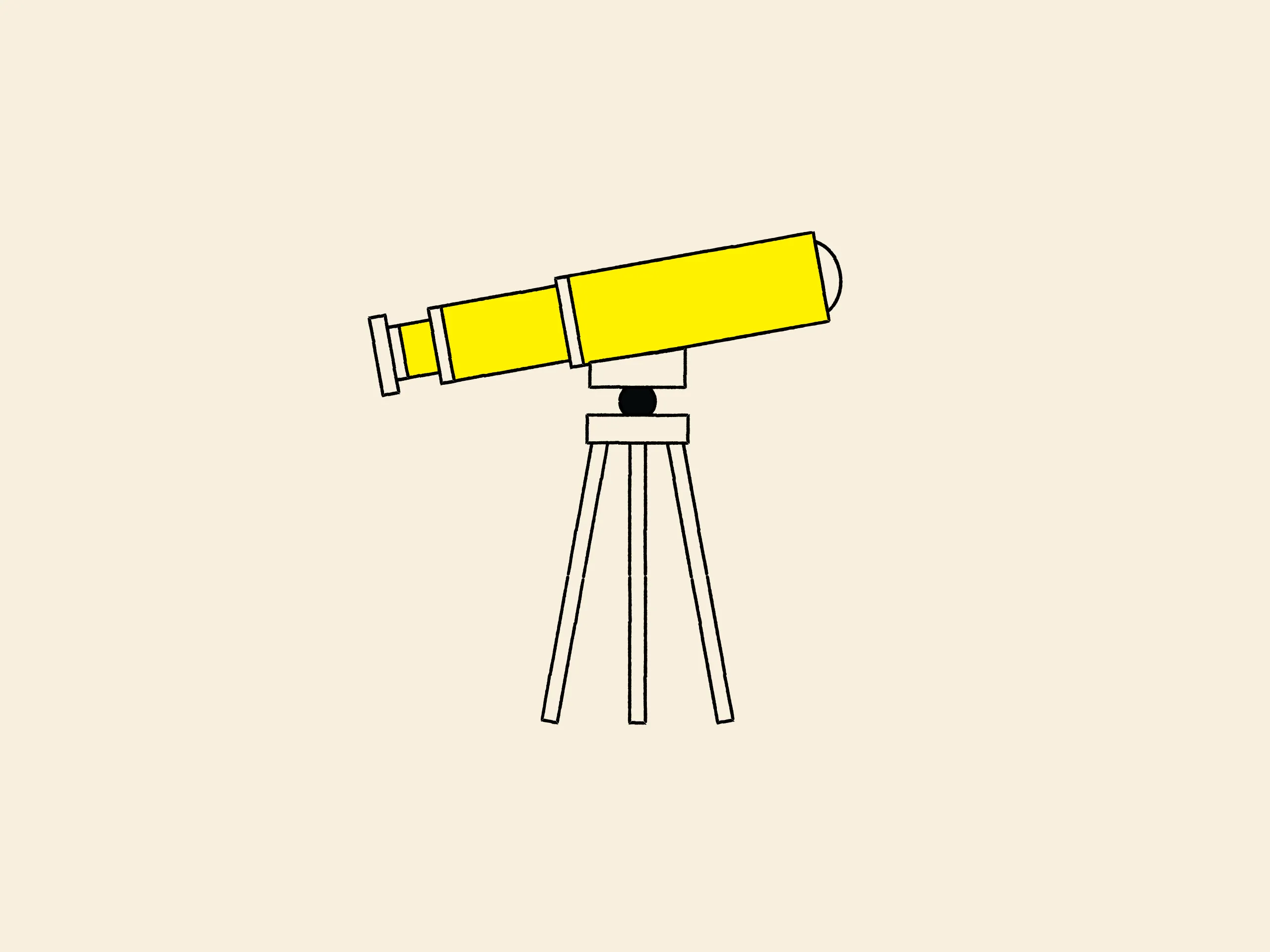 Ilustración de un telescopio